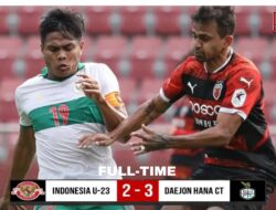 Timnas U-23 Keok Lawan 10 Pemain Daejeon Hana Citizen